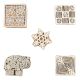 Set of 5 Piece New Wooden Printing Block